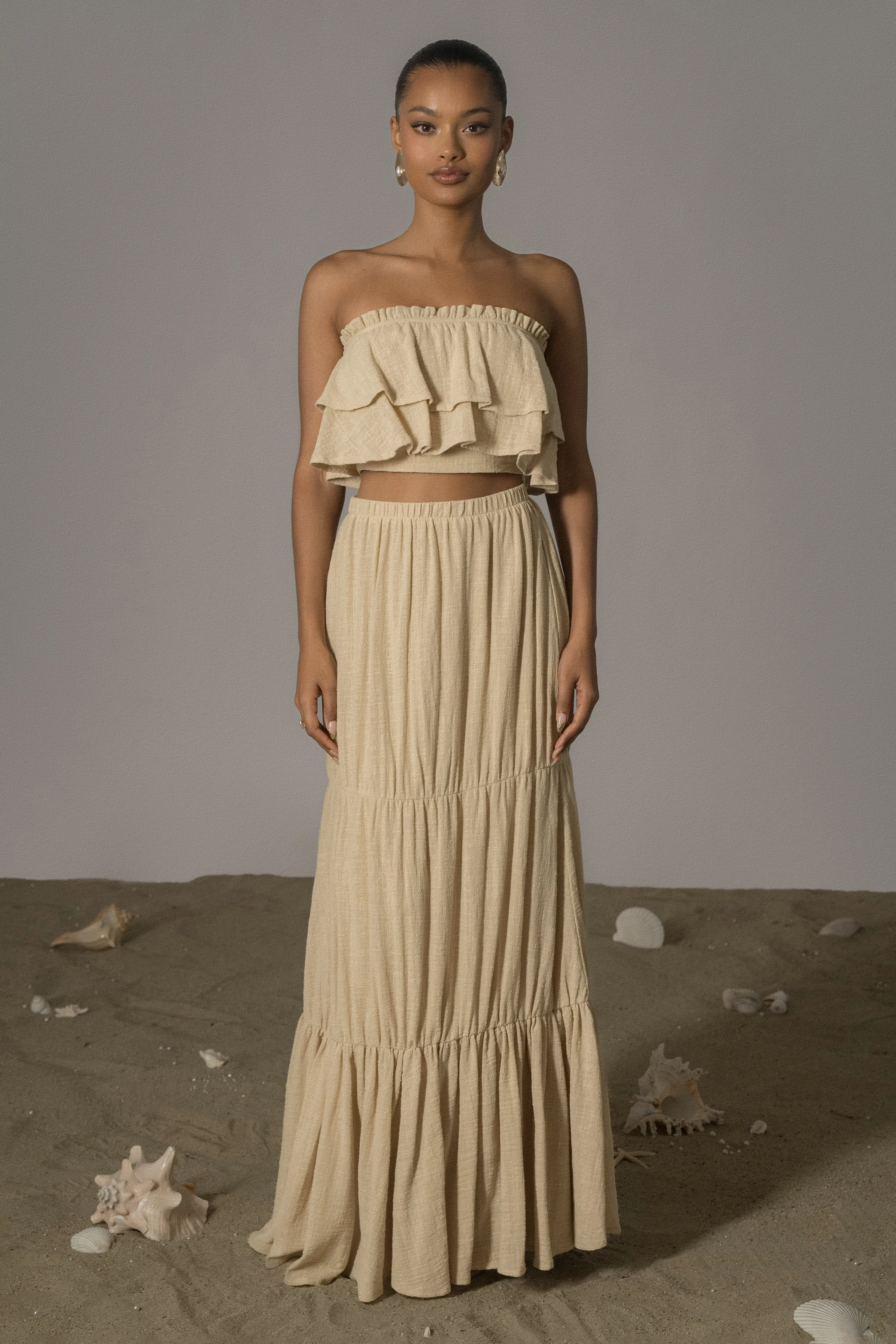 Beige By The Sea Skirt Set sold by JLUXLABEL