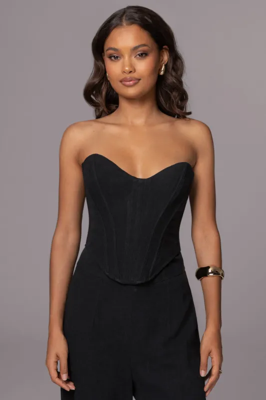 Black Beyond The Sea Linen Corset sold by JLUXLABEL