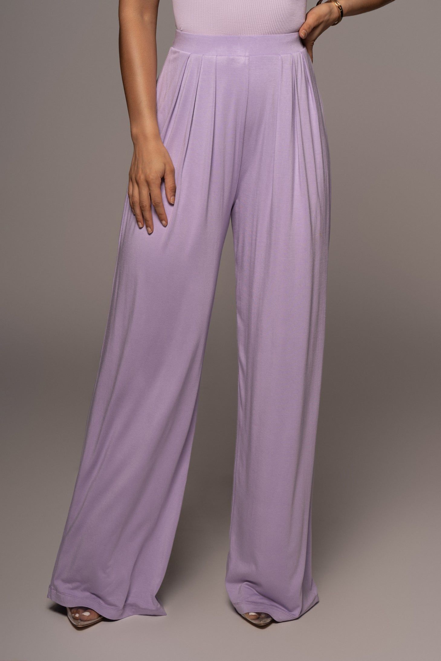 Jluxbasix Lilac Devyn Wide Leg Pants sold by JLUXLABEL product image thumbnail 2