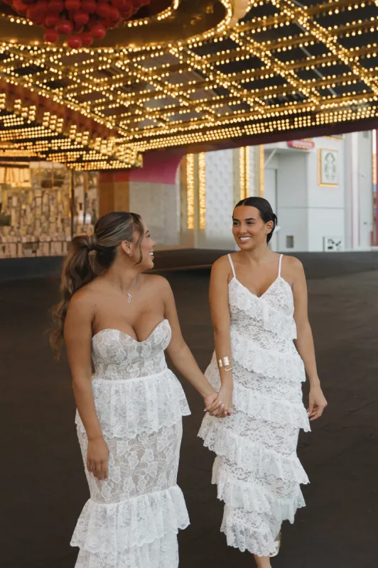 Ivory Fairytale Ending Lace Maxi Dress sold by JLUXLABEL