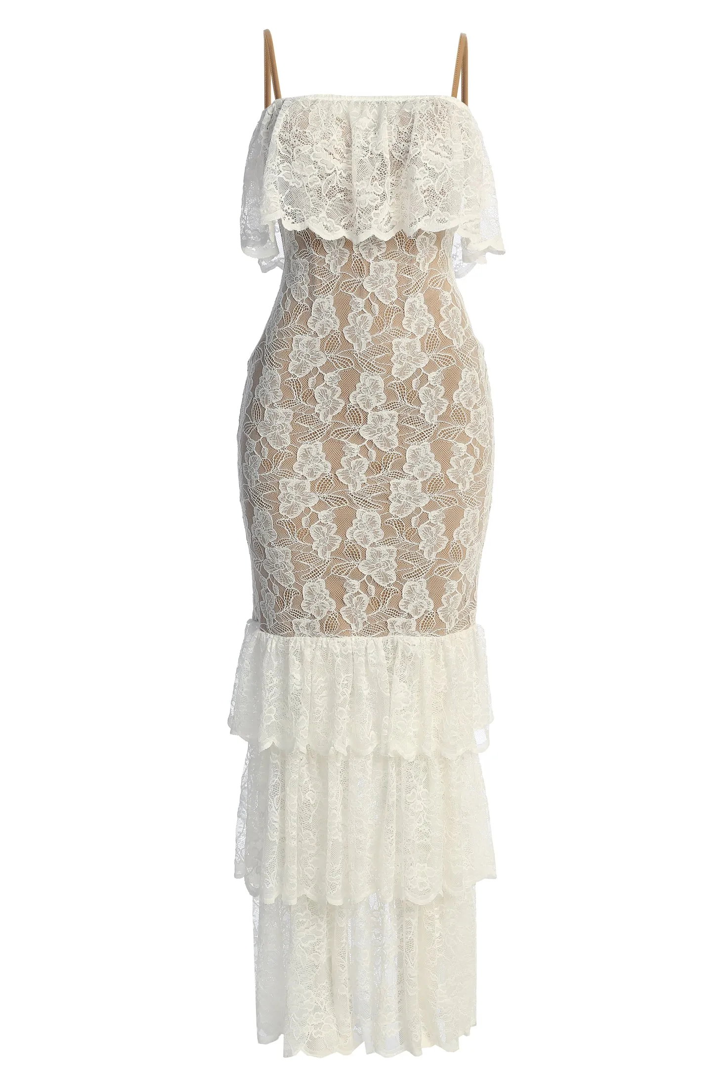 Ivory Fairytale Ending Lace Maxi Dress sold by JLUXLABEL product image thumbnail 2