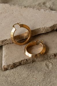 Gold Elan Hoop Earrings sold by JLUXLABEL