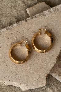 Gold Elan Hoop Earrings sold by JLUXLABEL