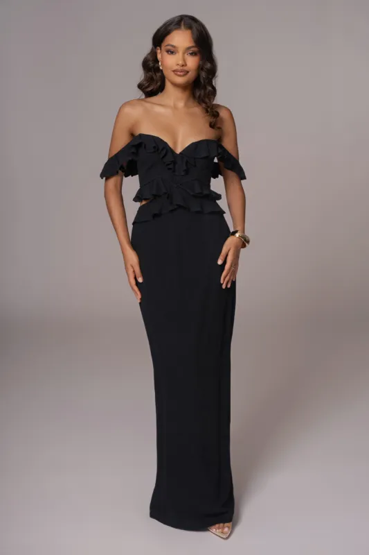 Black Brighter Days Linen Maxi Dress sold by JLUXLABEL