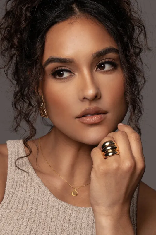 Gold Aida Stacked Ring sold by JLUXLABEL