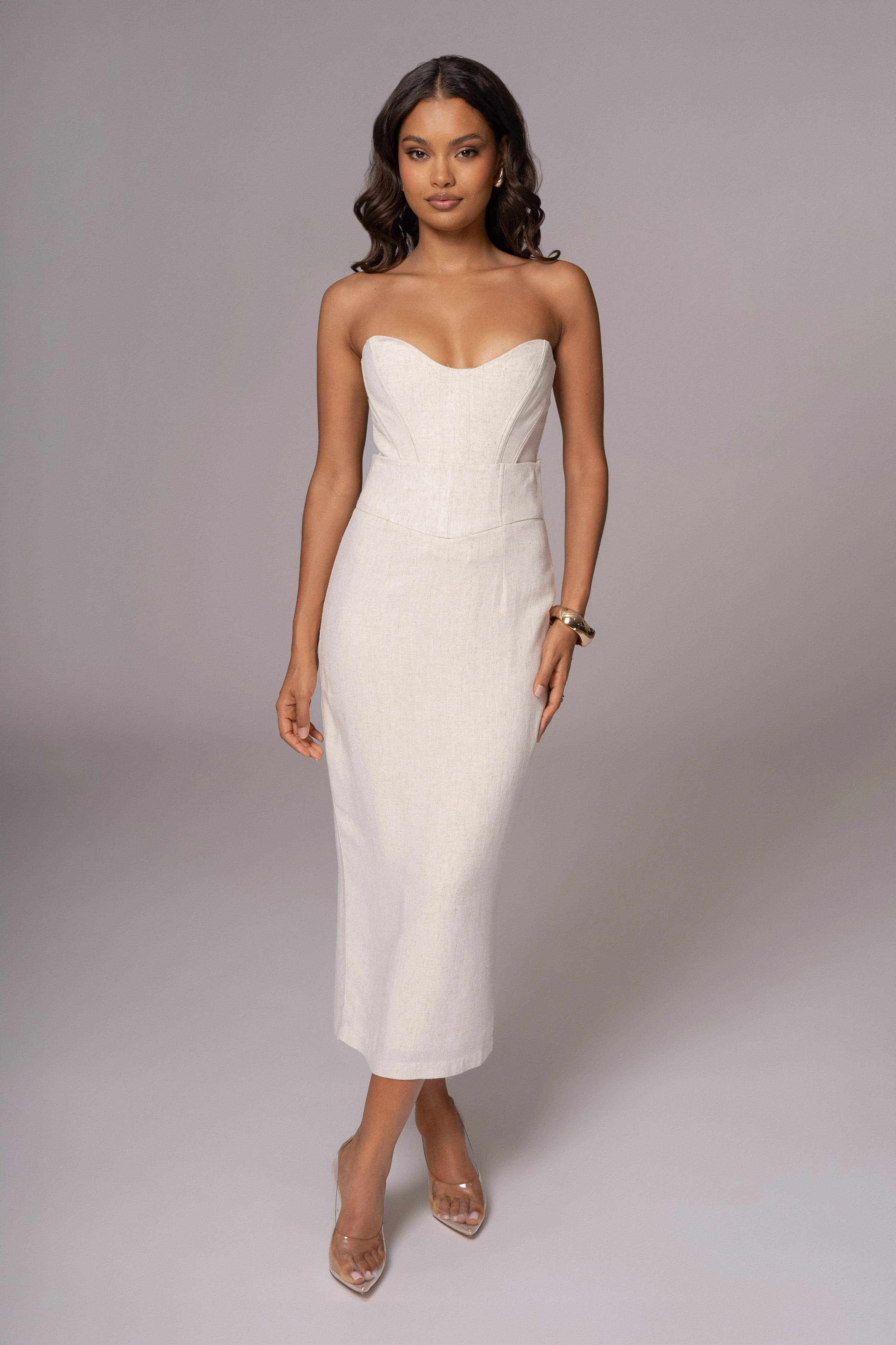 Natural Coastland Linen Skirt sold by JLUXLABEL