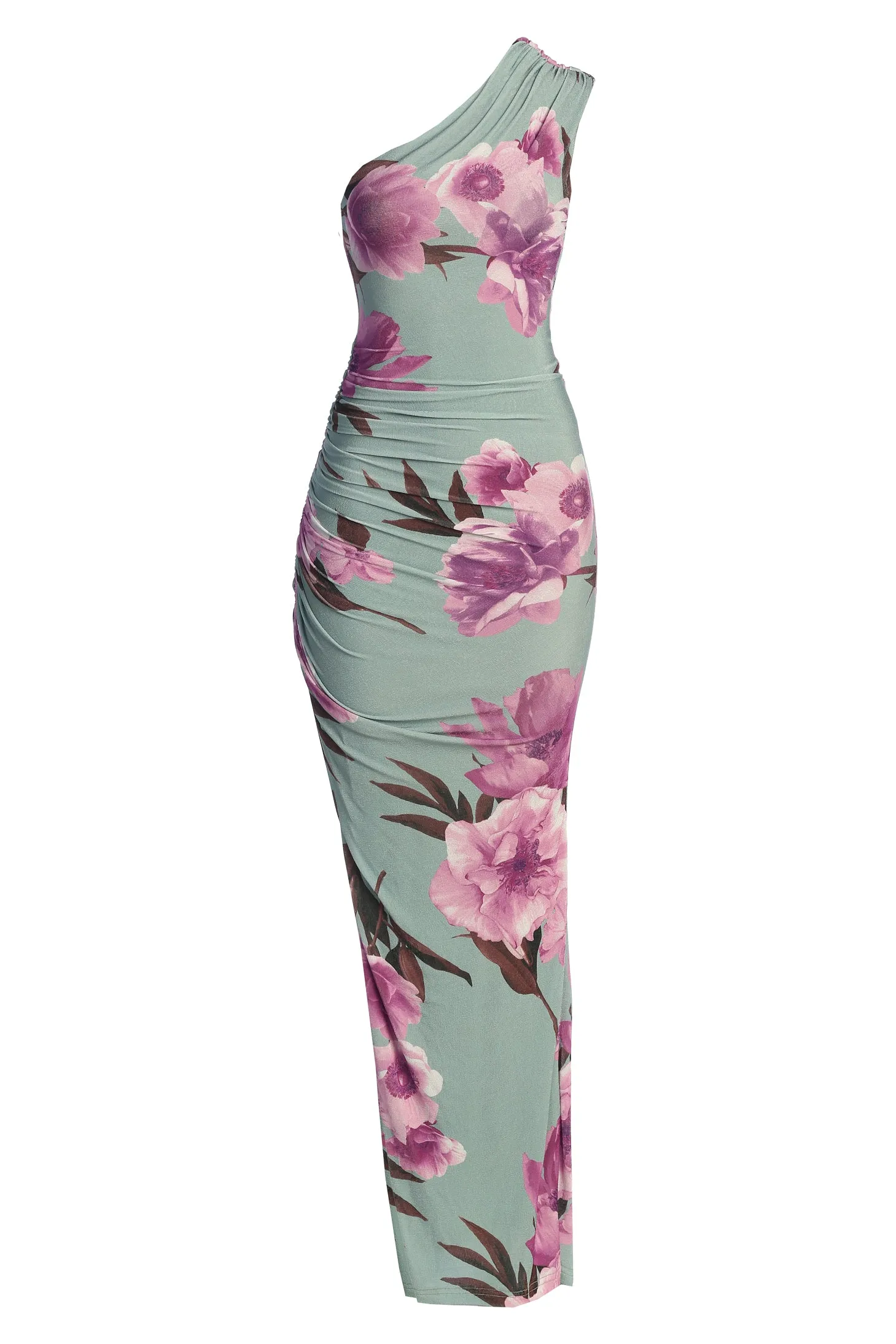 Sage Floral Eden One Shoulder Maxi Dress sold by JLUXLABEL product image thumbnail 2