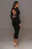 Black Danni Ribbed Maxi Dress sold by JLUXLABEL