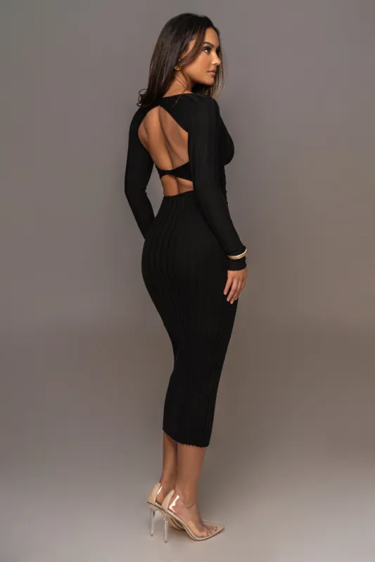 Black Danni Ribbed Maxi Dress sold by JLUXLABEL