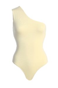 Buttercream Samera One Shoulder Bodysuit sold by JLUXLABEL