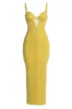 Yellow Enchantment Bustier Maxi Dress sold by JLUXLABEL
