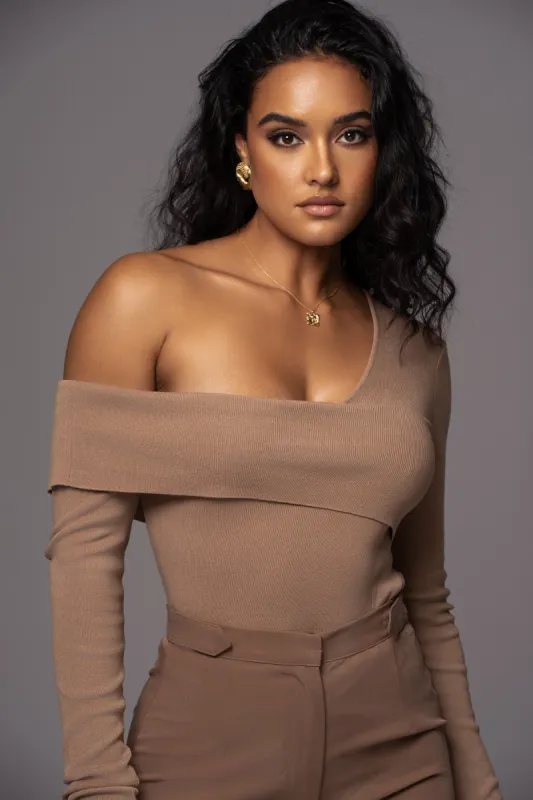 Beige Eve Off The Shoulder Top sold by JLUXLABEL
