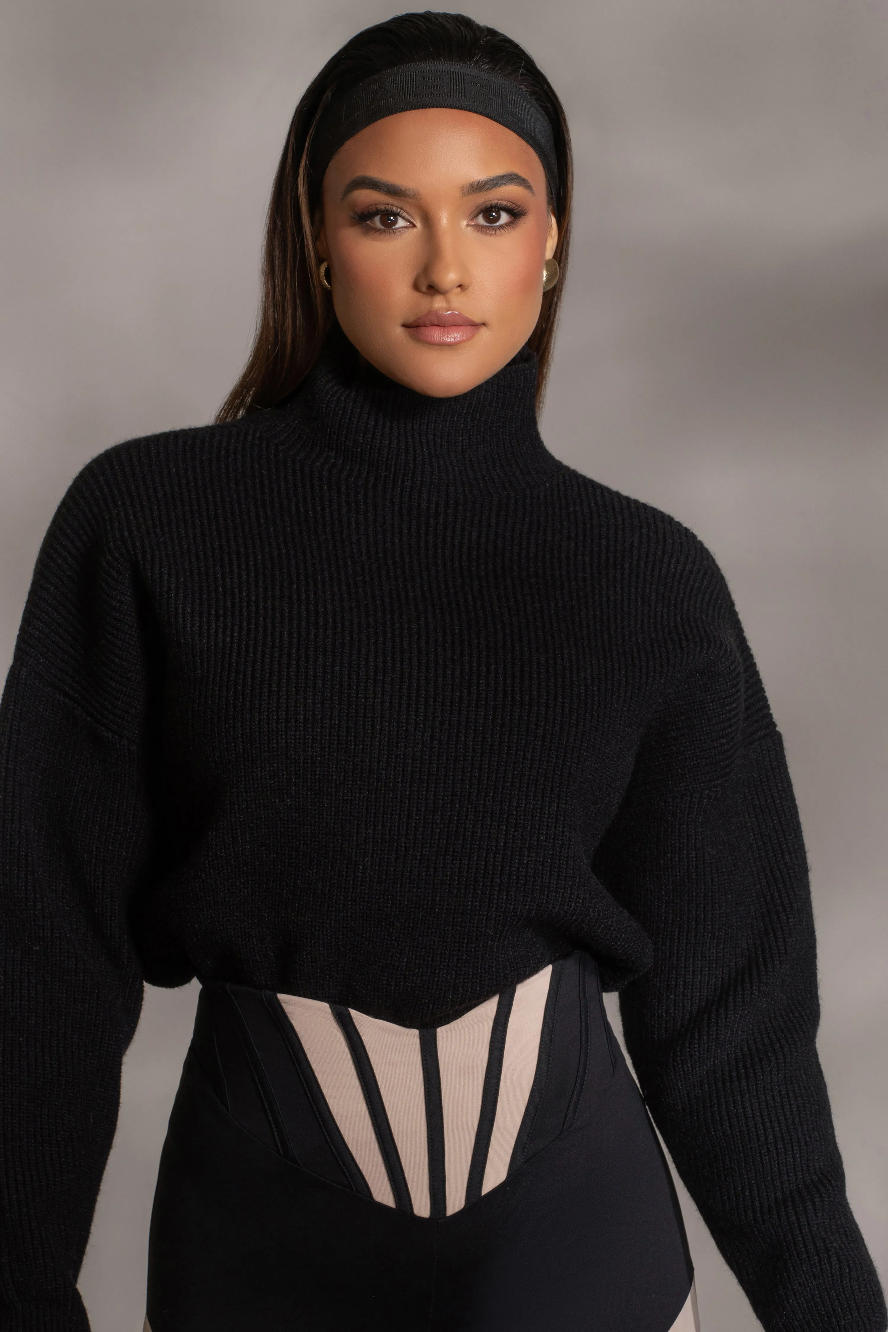 Black Jenni Turtleneck Sweater Top sold by JLUXLABEL product image thumbnail 4