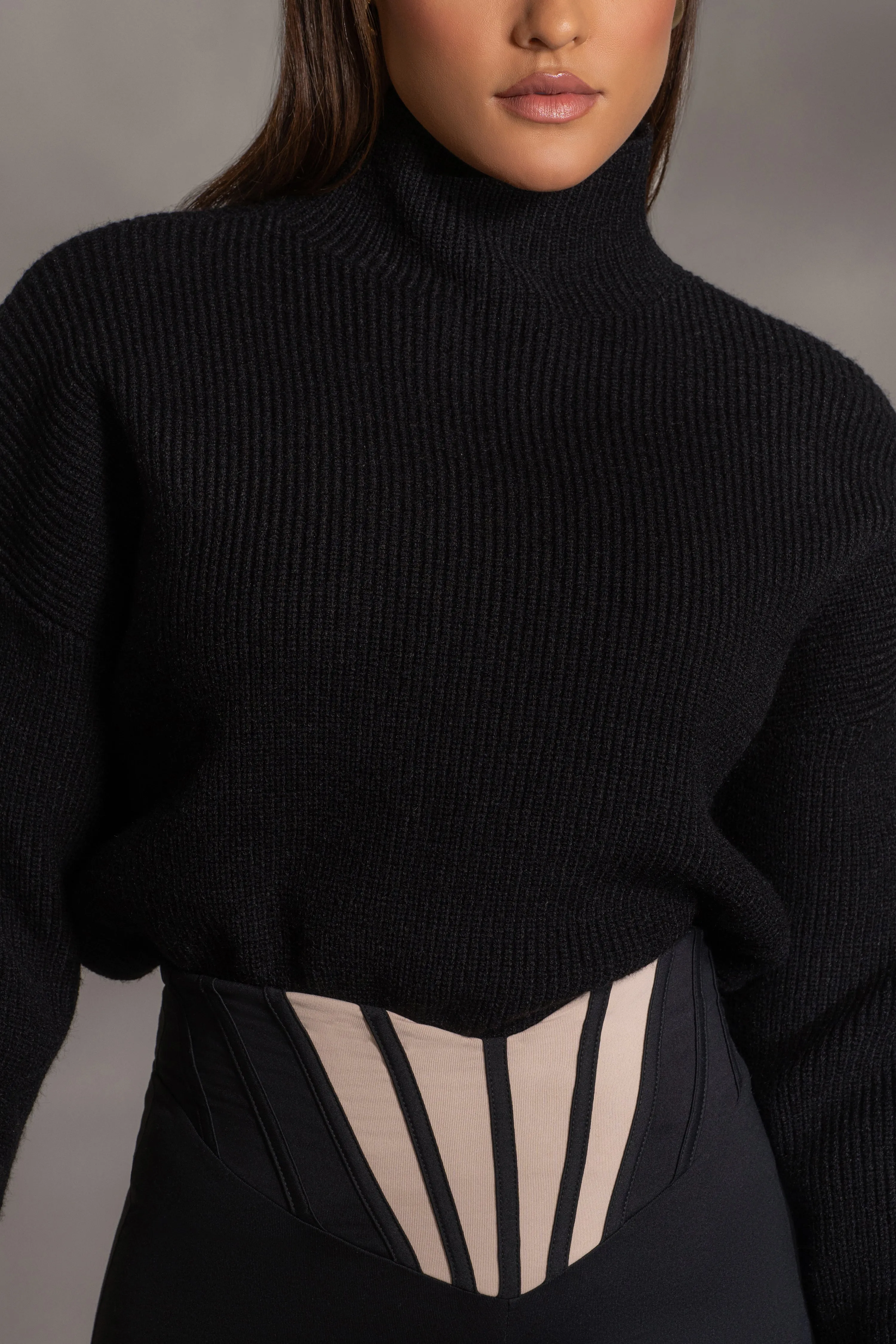 Black Jenni Turtleneck Sweater Top sold by JLUXLABEL product image thumbnail 5
