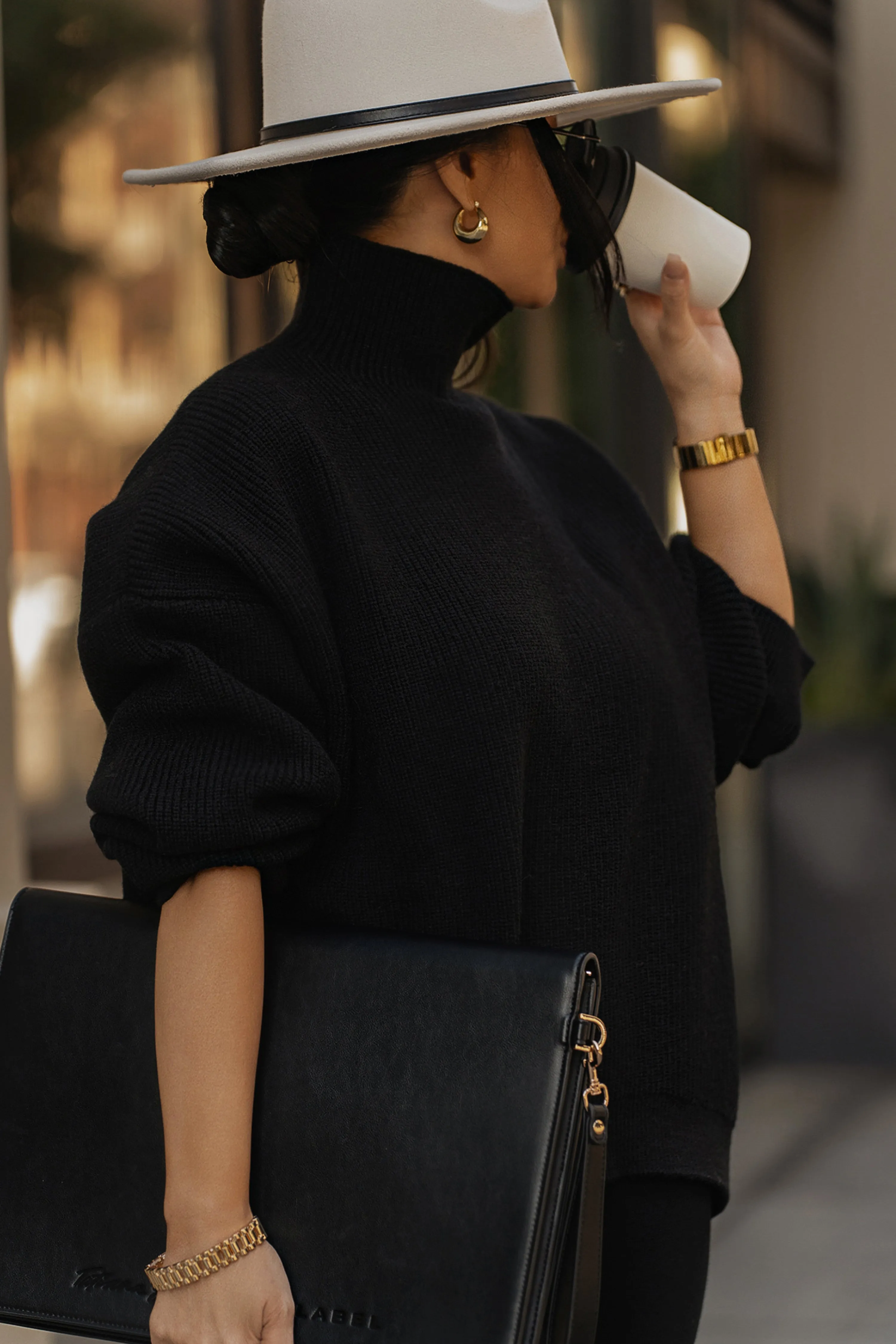 Black Jenni Turtleneck Sweater Top sold by JLUXLABEL product image thumbnail 2