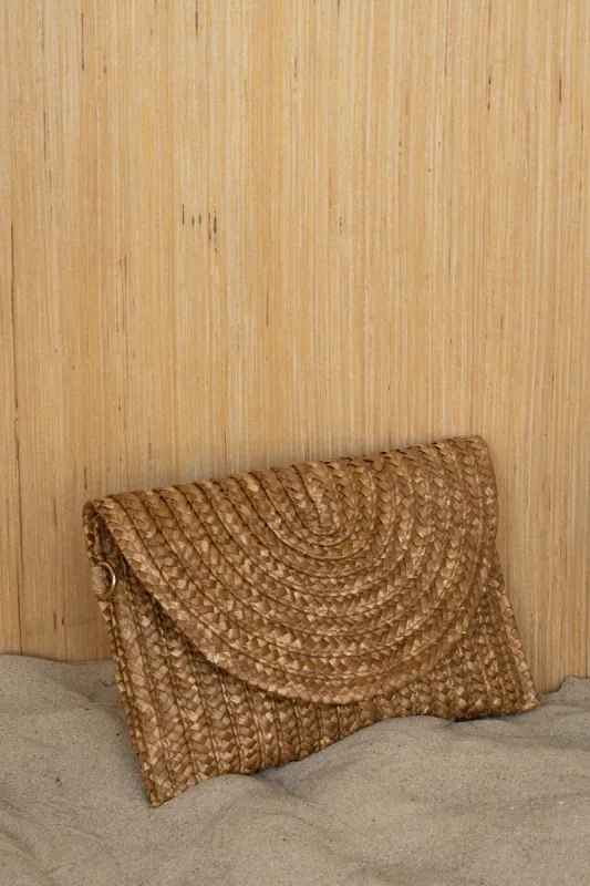 Natural Auretta Straw Clutch sold by JLUXLABEL