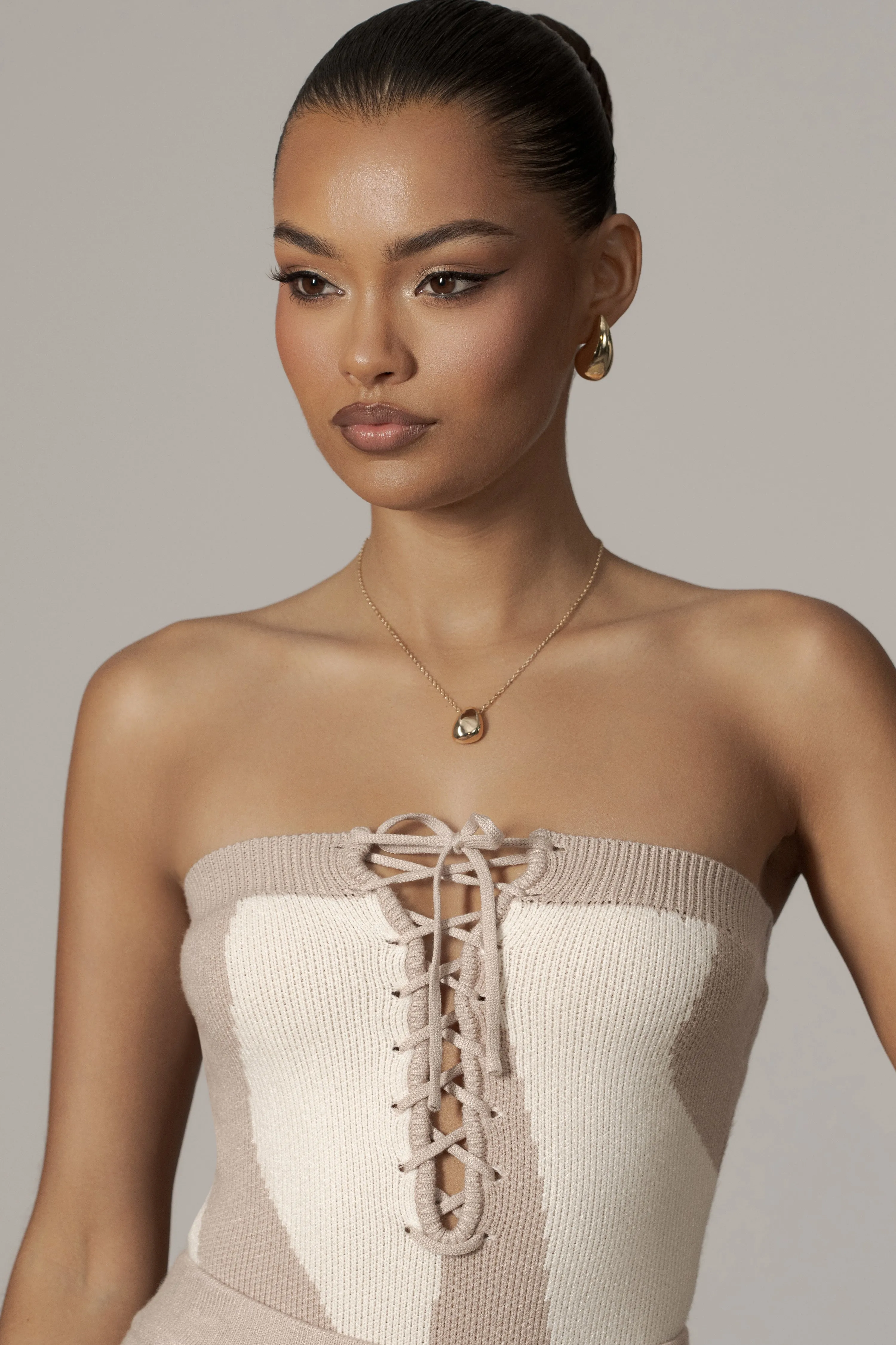 Beige Abstract Seabound Bodysuit sold by JLUXLABEL product image thumbnail 4