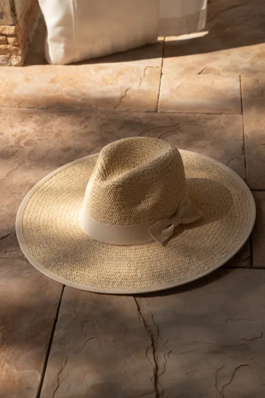 Ivory Valencia Straw Hat sold by JLUXLABEL