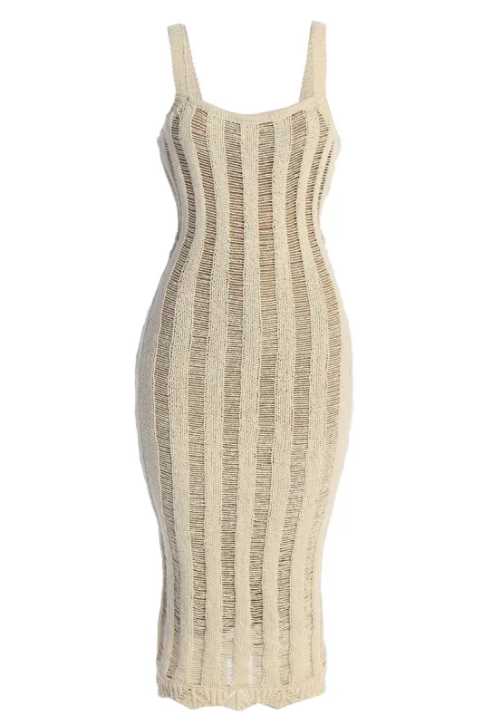 Buttercream Fine Knit Midi Dress sold by JLUXLABEL