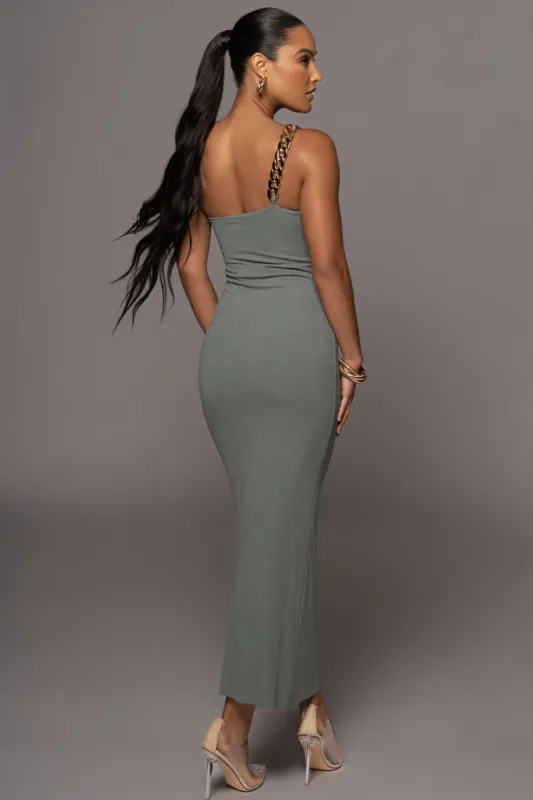 Green Love Chain Keyhole Dress sold by JLUXLABEL