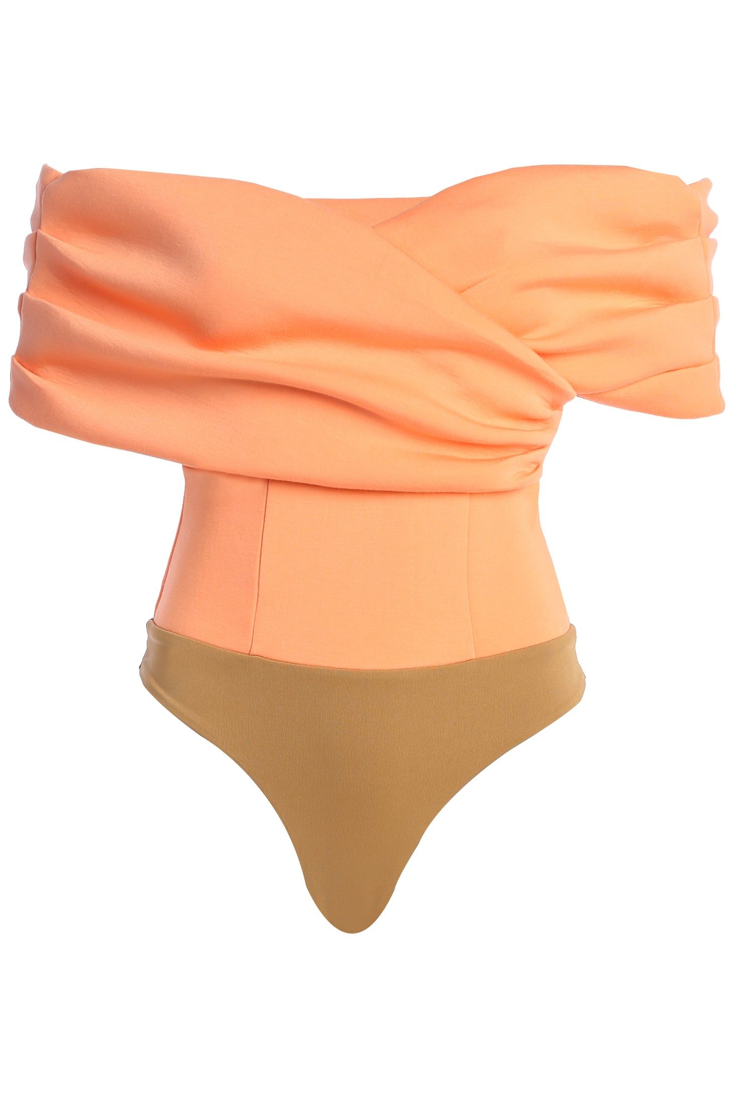 Peach Aliza Off Shoulder Bodysuit sold by JLUXLABEL product image thumbnail 2
