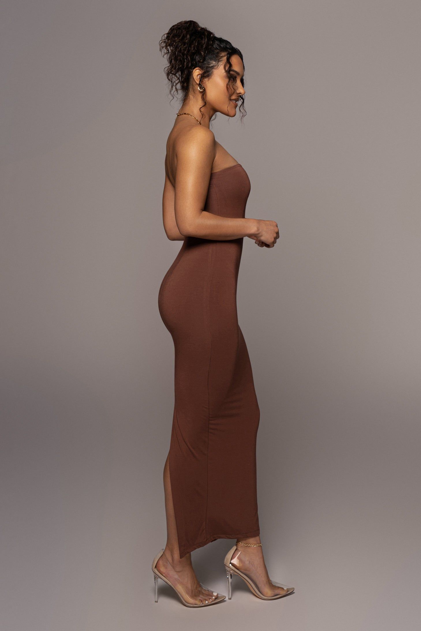 Chocolate Celena Maxi Dress sold by JLUXLABEL product image thumbnail 5
