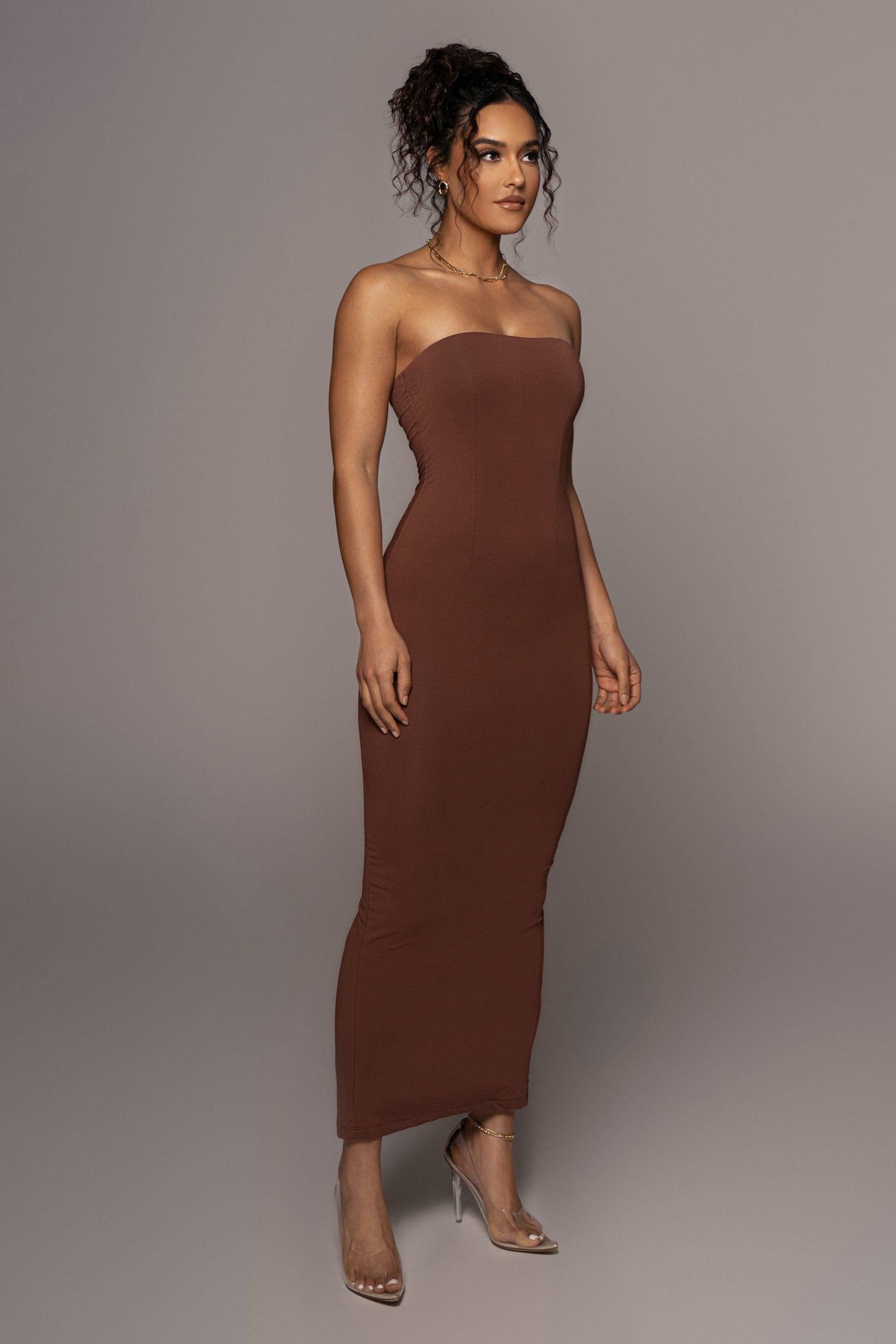 Chocolate Celena Maxi Dress sold by JLUXLABEL product image thumbnail 4