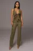 Olive Elicia Linen Top sold by JLUXLABEL
