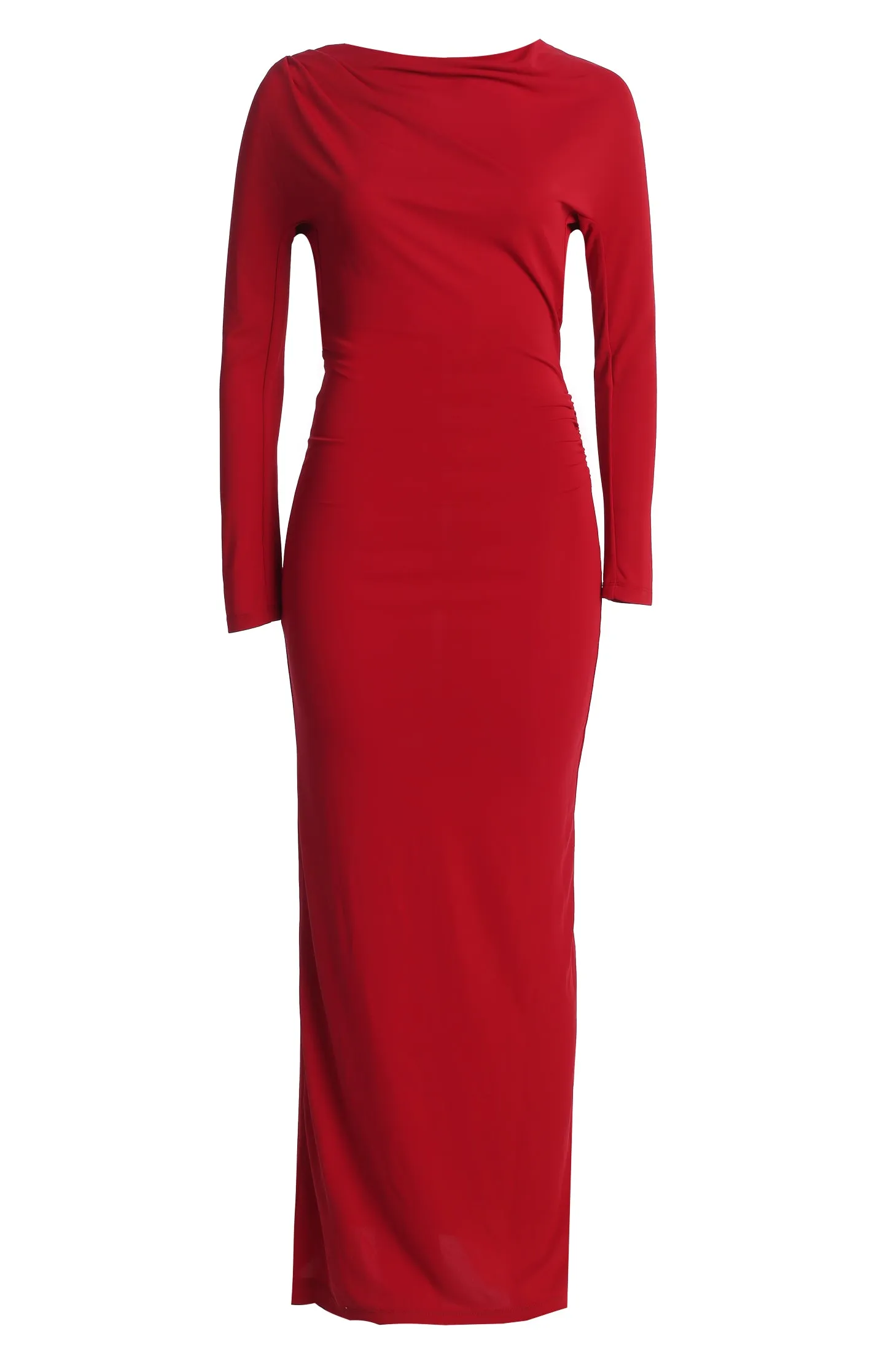 Red Kathleen Slit Maxi Dress sold by JLUXLABEL product image thumbnail 4