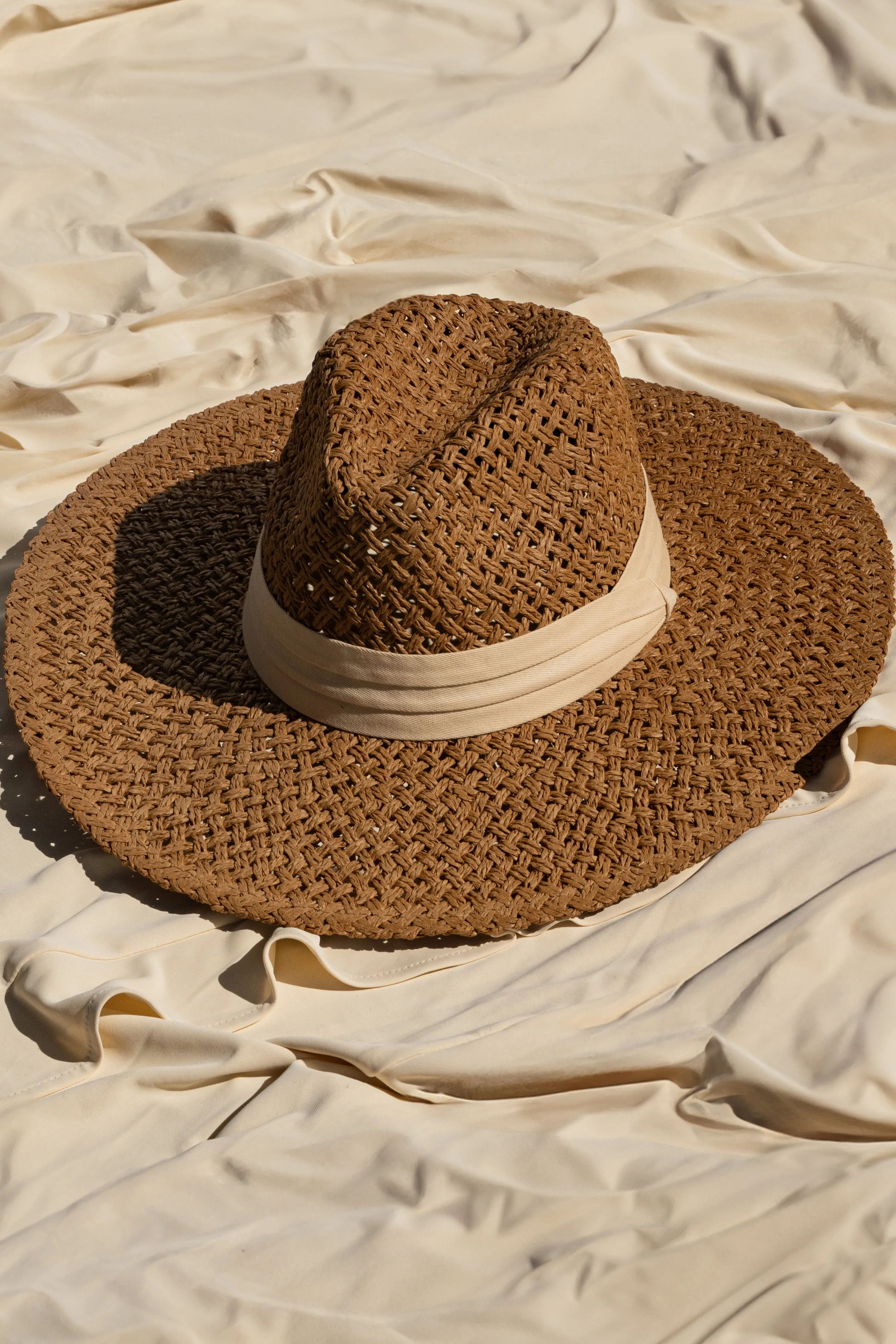 Tan Resort Ready Straw Hat sold by JLUXLABEL