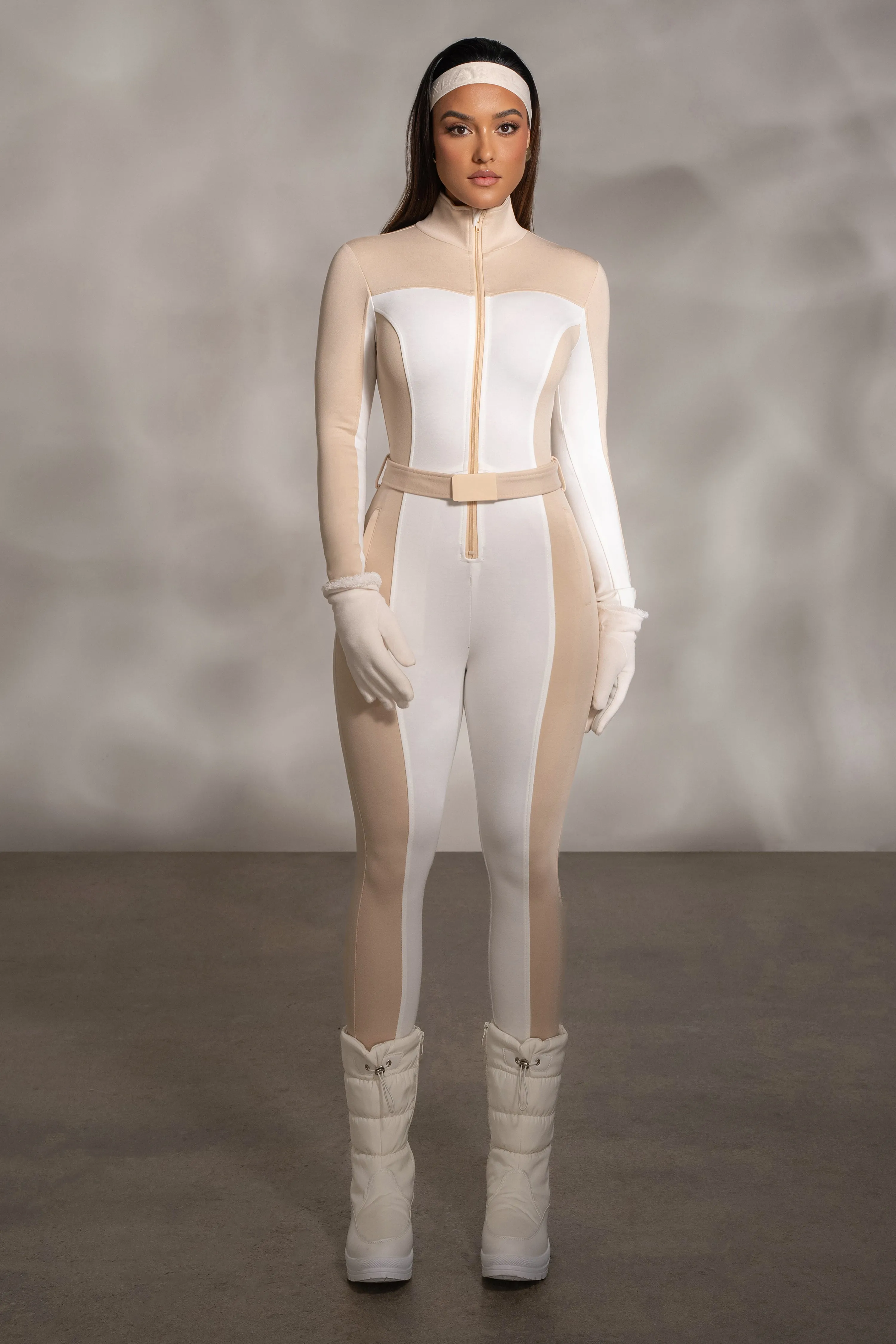 Beige Arctic Rush Ski Suit sold by JLUXLABEL