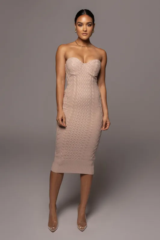 Beige Shades Of You Bustier Dress sold by JLUXLABEL