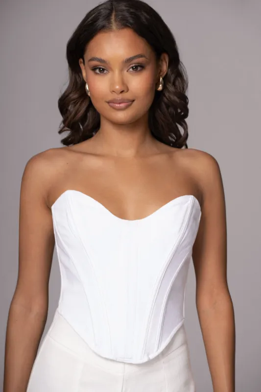 Ivory Beyond The Sea Linen Corset sold by JLUXLABEL
