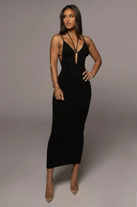 Black Into the Night Maxi Dress sold by JLUXLABEL