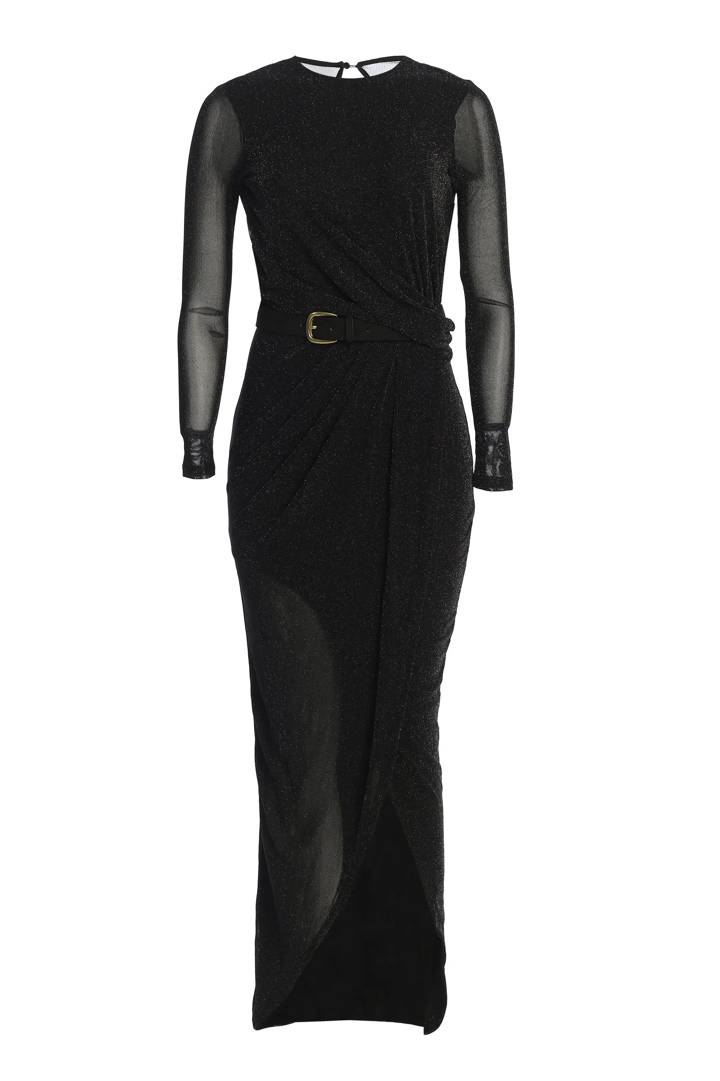 Black Araceli Gathered Maxi Dress sold by JLUXLABEL product image thumbnail 3