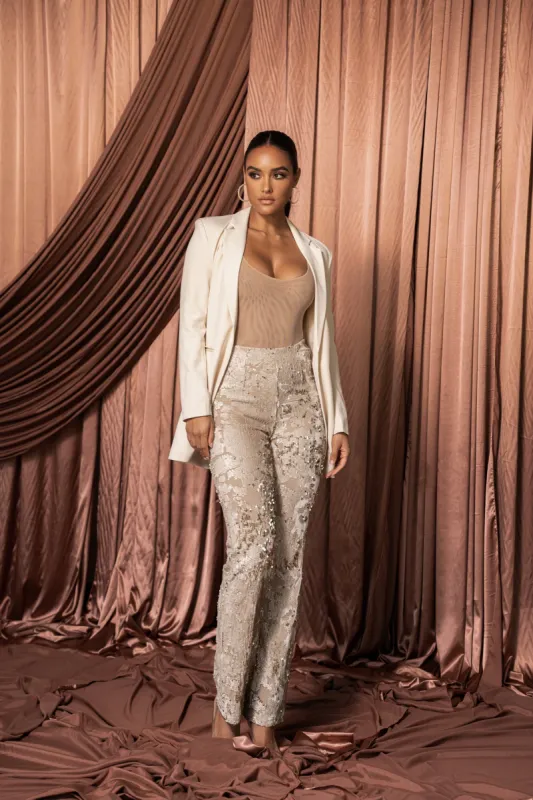 Stone Mirage Sequin Pants sold by JLUXLABEL