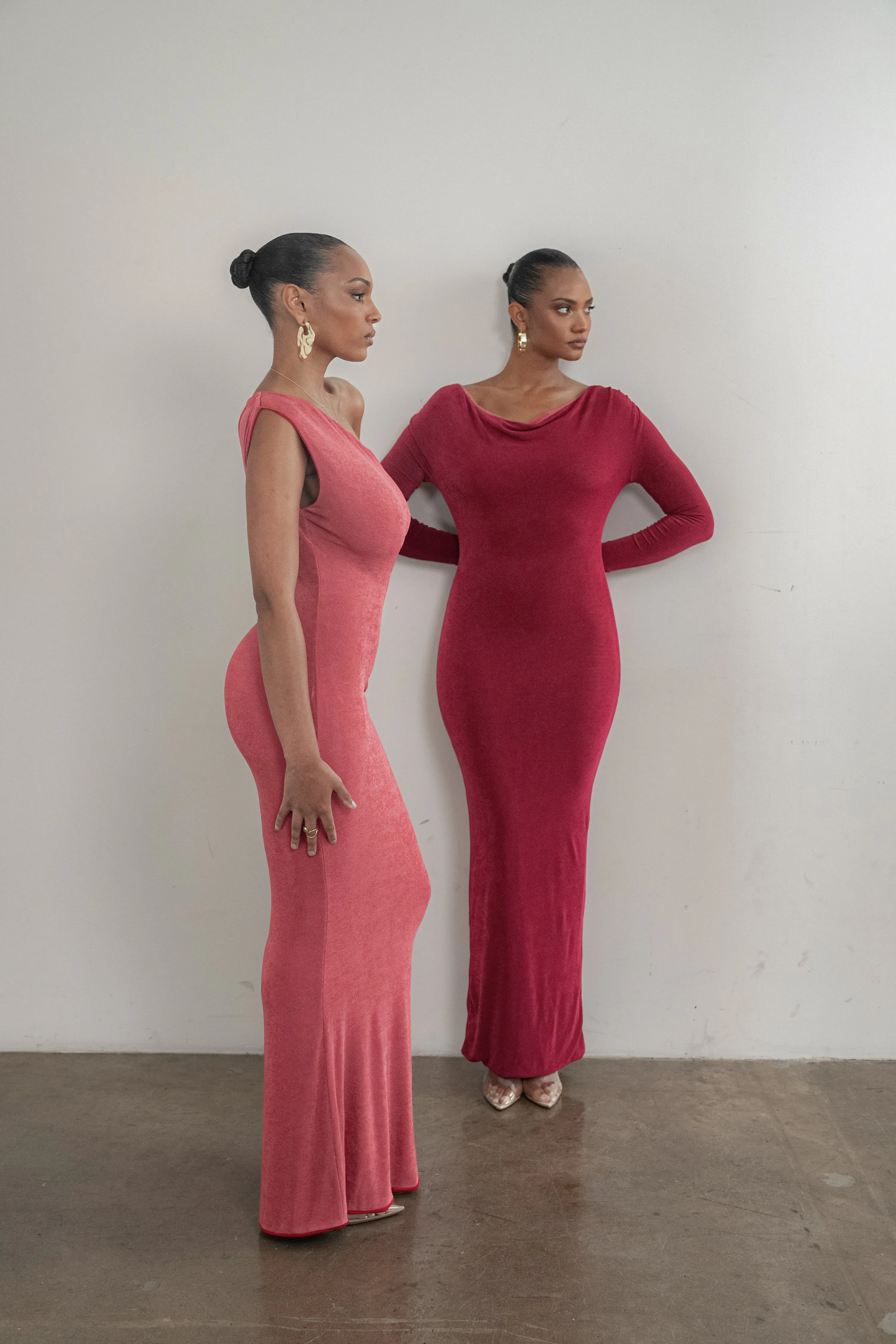 Berry/Mauve Ashton Reversible Maxi Dress sold by JLUXLABEL product image thumbnail 4