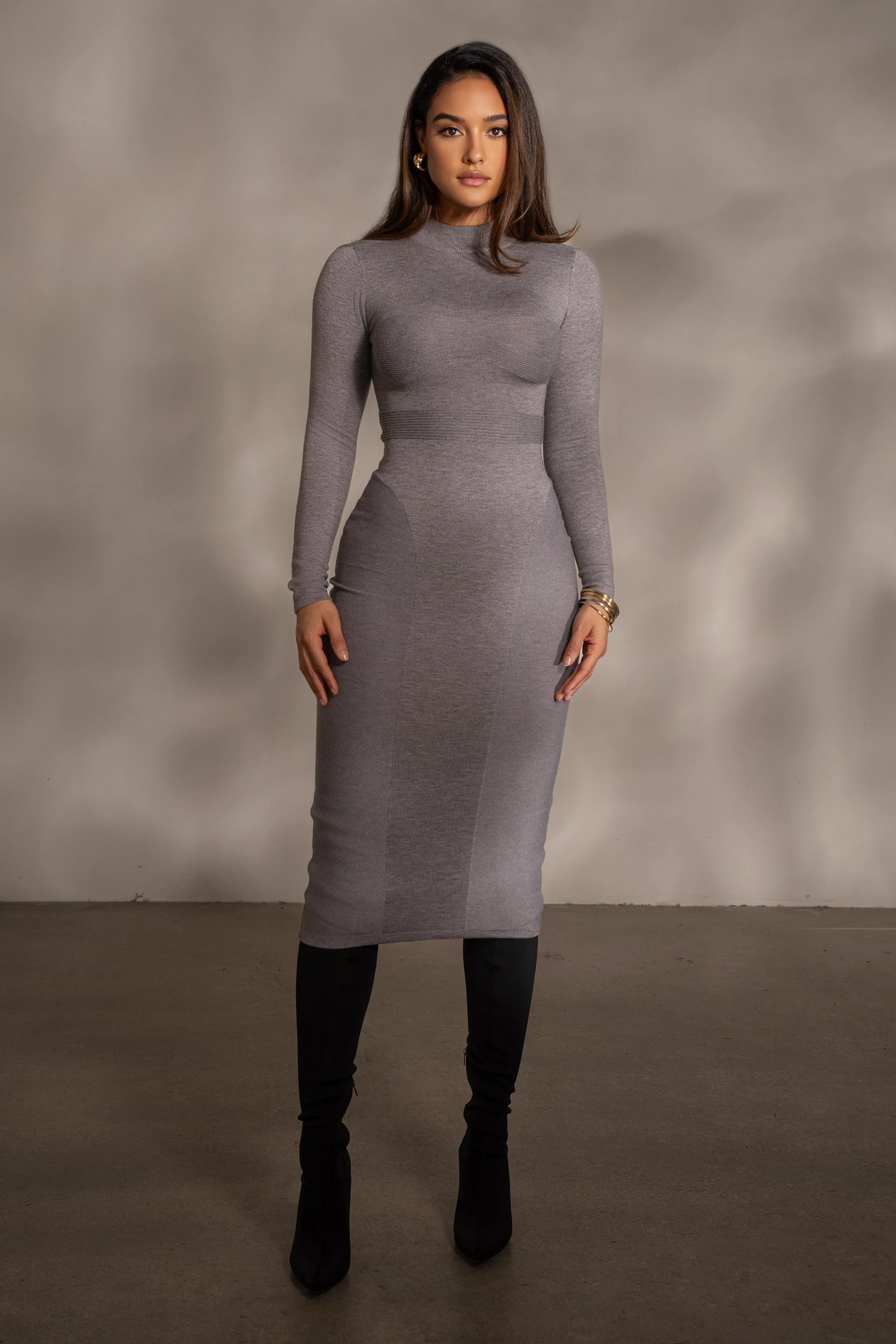 Grey Dakotah Midi Dress sold by JLUXLABEL product image thumbnail 2