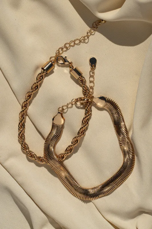 Gold Double Chain Bracelet sold by JLUXLABEL