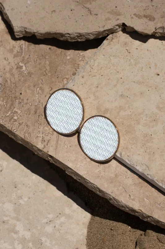 Gold Talula Woven Earrings sold by JLUXLABEL