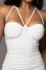 White Elite Mesh Maxi Dress sold by JLUXLABEL