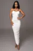 White Elite Mesh Maxi Dress sold by JLUXLABEL