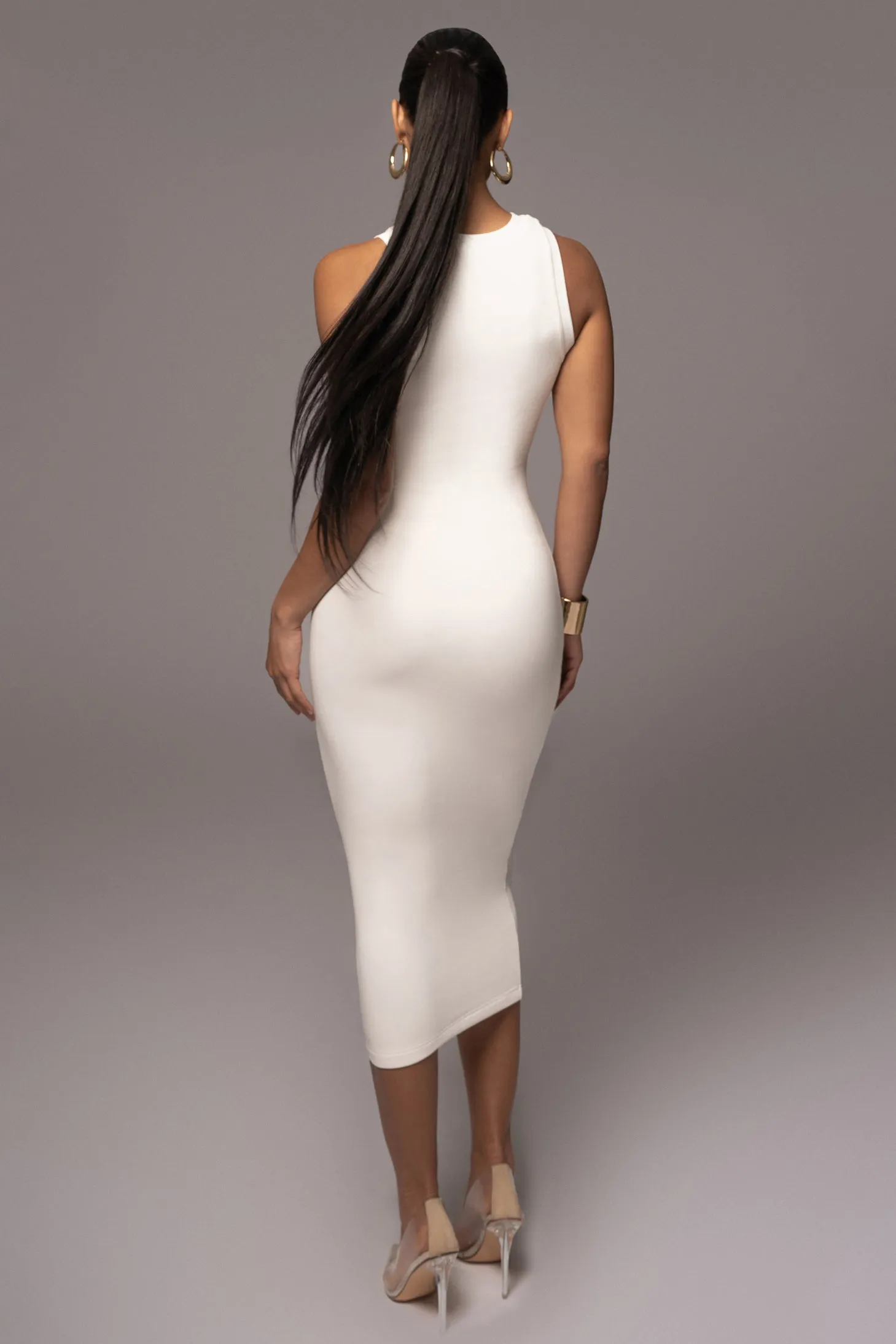 Ivory Jacqui Midi Dress sold by JLUXLABEL product image thumbnail 5