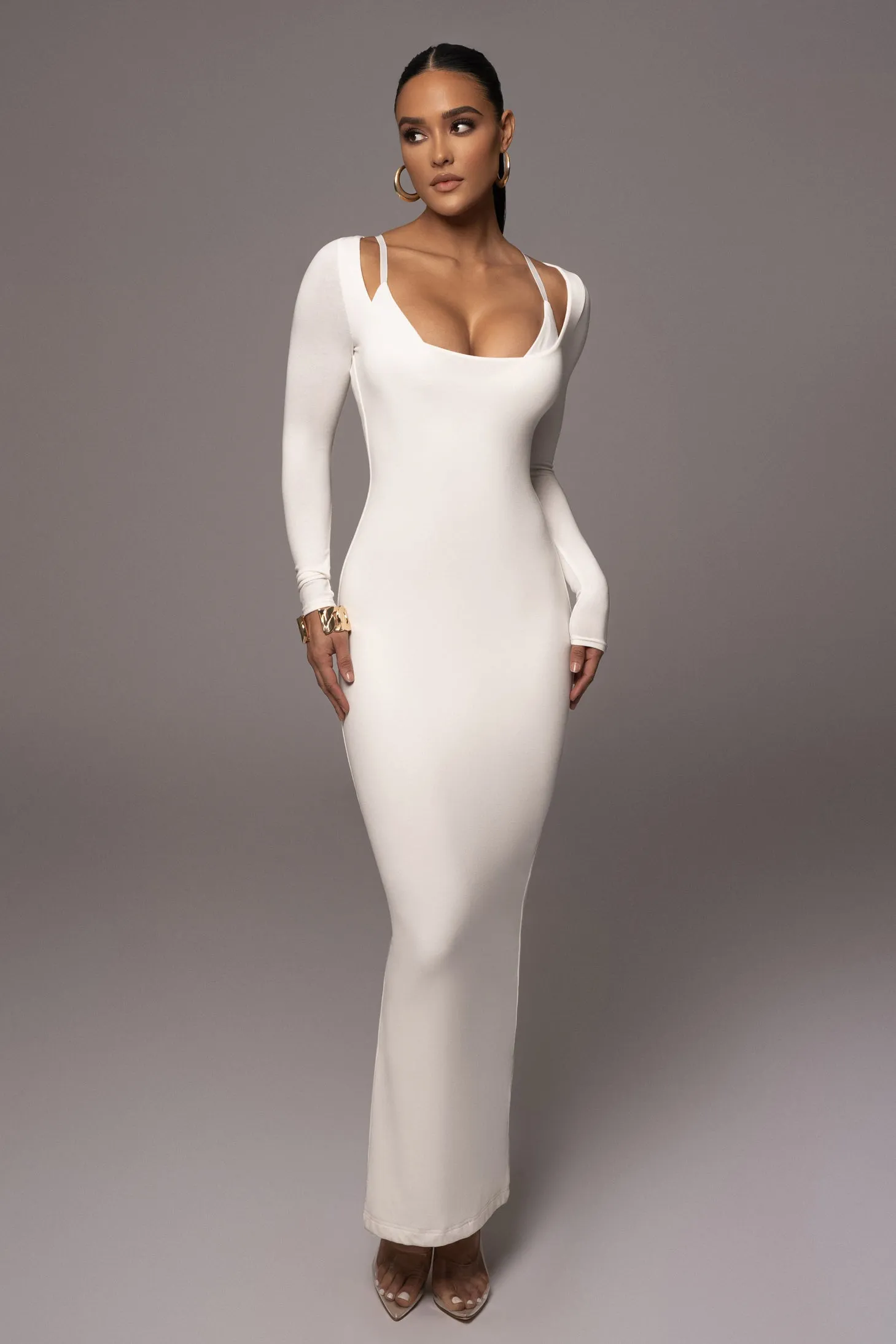 Ivory Made You Look Maxi Dress sold by JLUXLABEL product image thumbnail 4