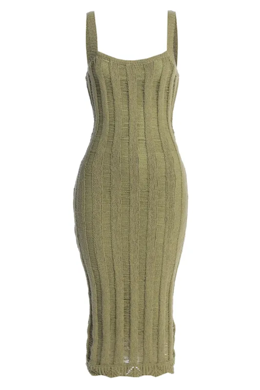 Moss Fine Knit Midi Dress sold by JLUXLABEL