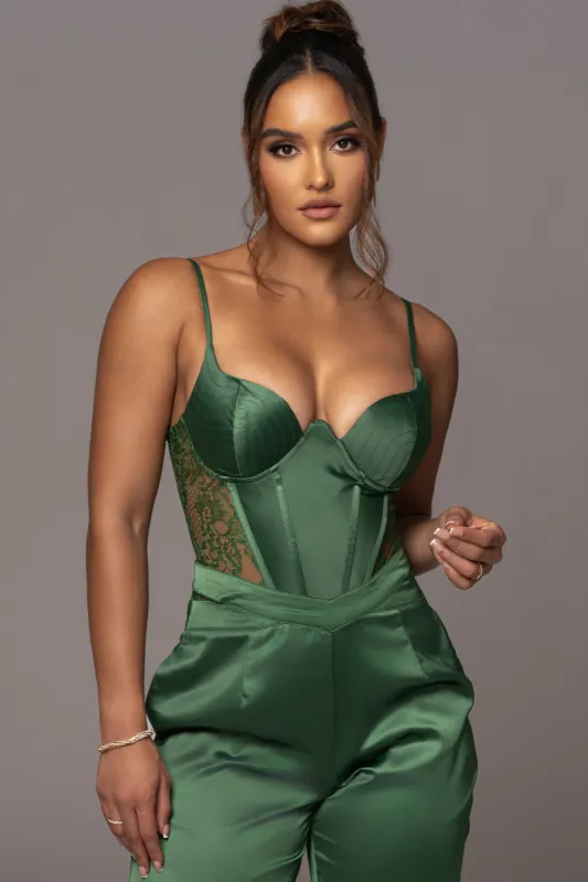 Green Incomparable Lace Bodysuit sold by JLUXLABEL