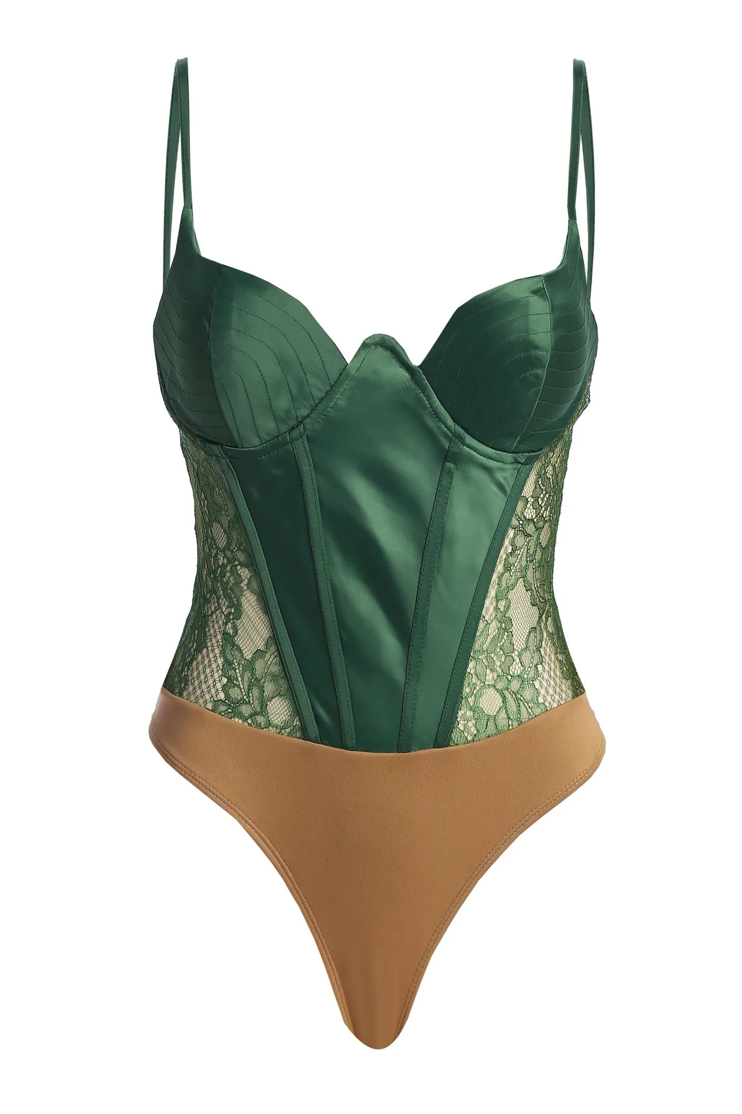 Green Incomparable Lace Bodysuit sold by JLUXLABEL product image thumbnail 2