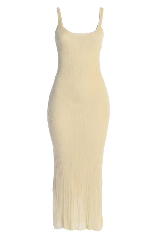 Cream Luna Sheer Maxi Dress sold by JLUXLABEL