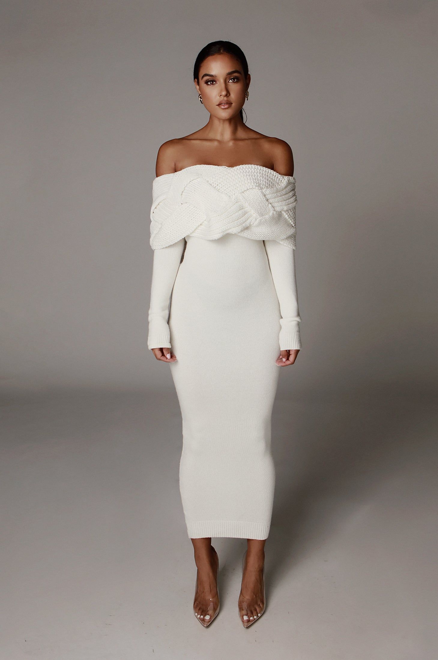 Ivory Cecyl Knit Sweater Dress sold by JLUXLABEL product image thumbnail 4