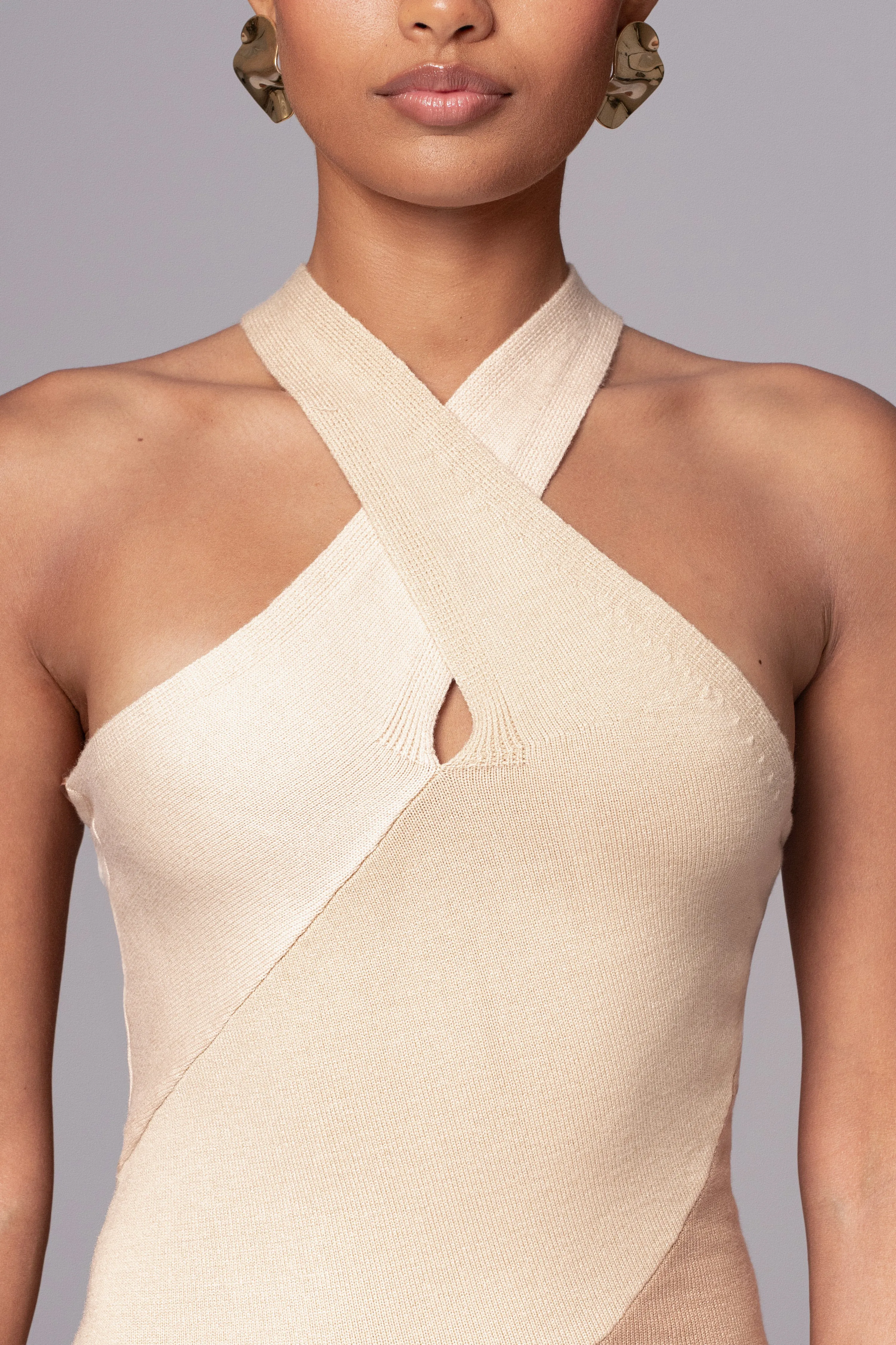 Beige Steph Halter Maxi Dress sold by JLUXLABEL product image thumbnail 5